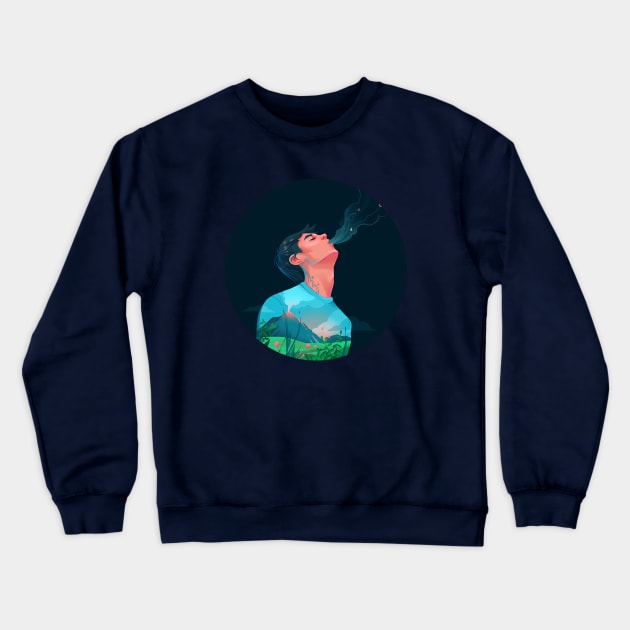 Spring fever round Crewneck Sweatshirt by Anniko_story